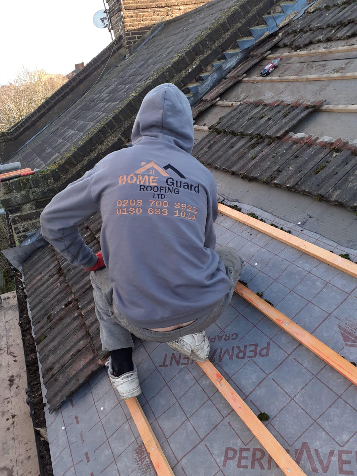 Flat roofing installation by HomeGuard Roofing
