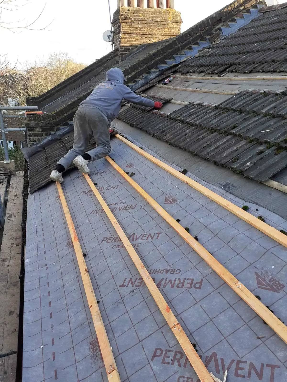 HomeGuard Roofing recent project — tile work